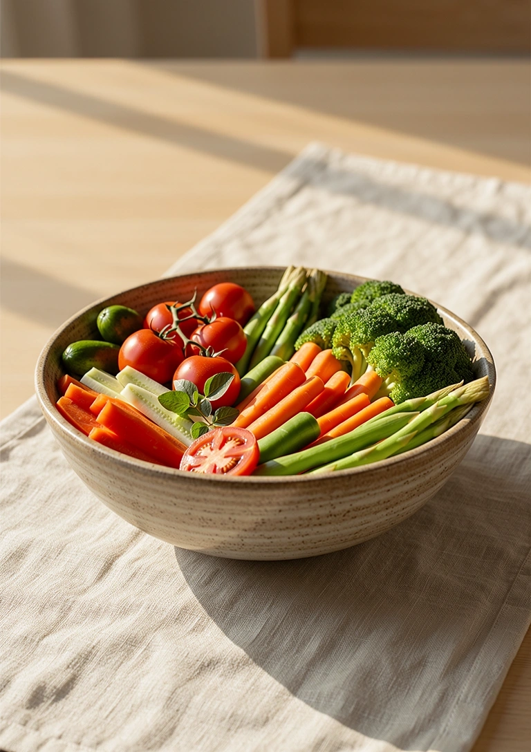 Пресни органични продукти в мека светлина